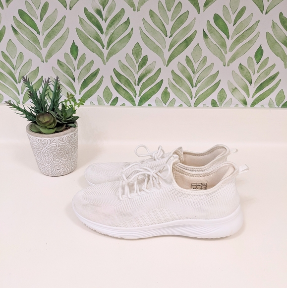 White Men's Knit Sneakers Laminoa - Picture 4 of 8